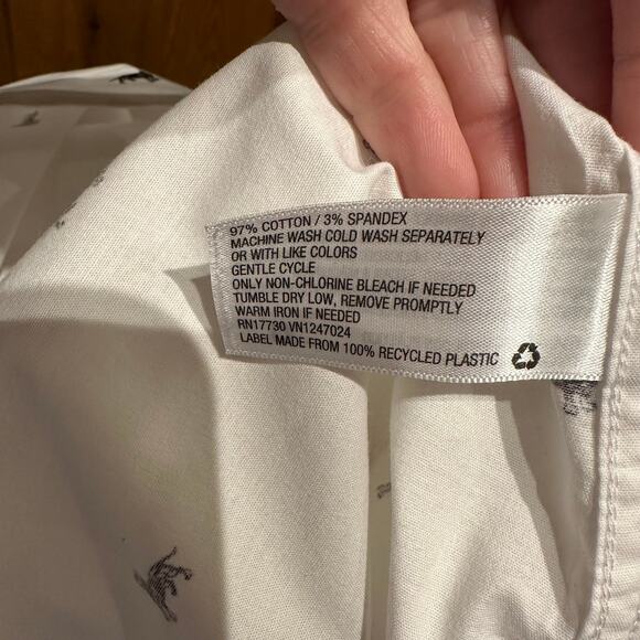 Goodfellow & Co Size Large Long Sleeved Shirt Weiner Dog Fun Office Work Date - Picture 5 of 5